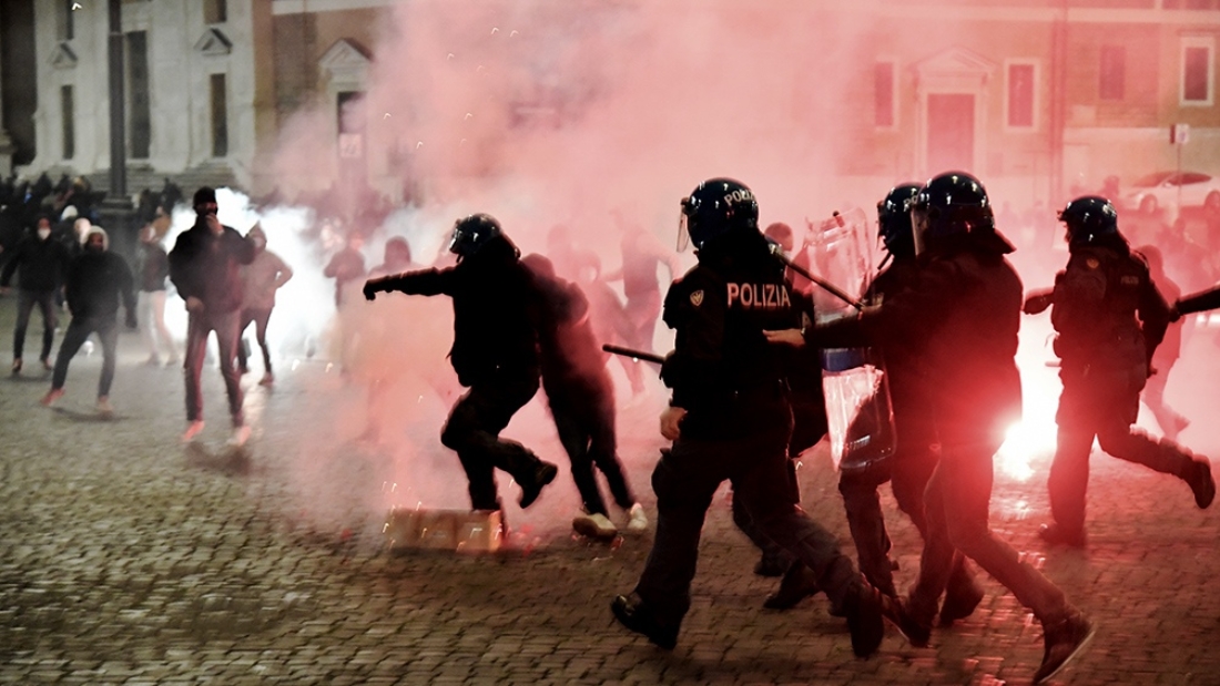 disturbios italia