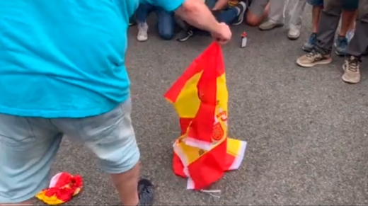quema bandera españa cataluña